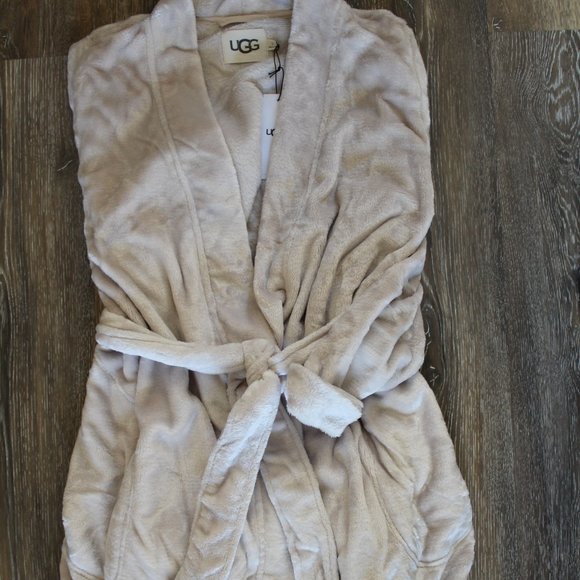 NWT UGG WOMEN'S MARLOW MOONBEAM VELOUR LONG BATH ROBE - Picture 5 of 5